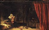 Rembrandt The Holy Family with a Curtain painting